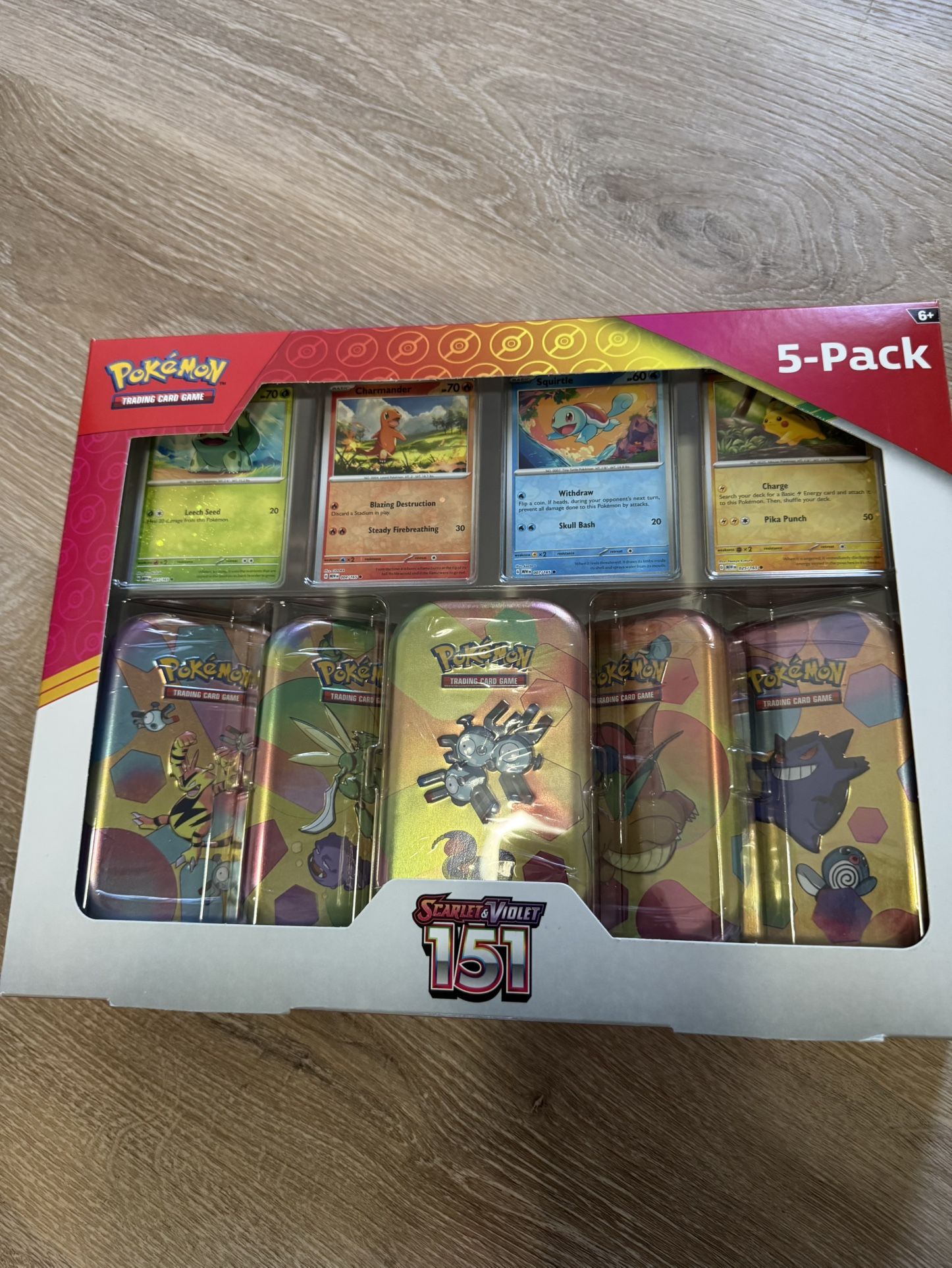 Pokémon Scarlet & Violet - 151 (5-Pack) Mini Tins w/ 4 Promos