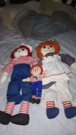 VINTAGE Raggedy Ann & Andy Dolls