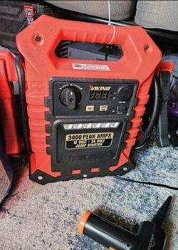 VIKING 3400 Peak Amp Portable Battery Jump Starter and Power Pack with 12V/24V