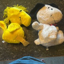Vintage Snoopy & Woodstock Stuffed Animals