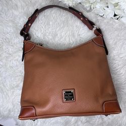 Dooney and Bourke Pebble Leather Hobo Shoulder Bag