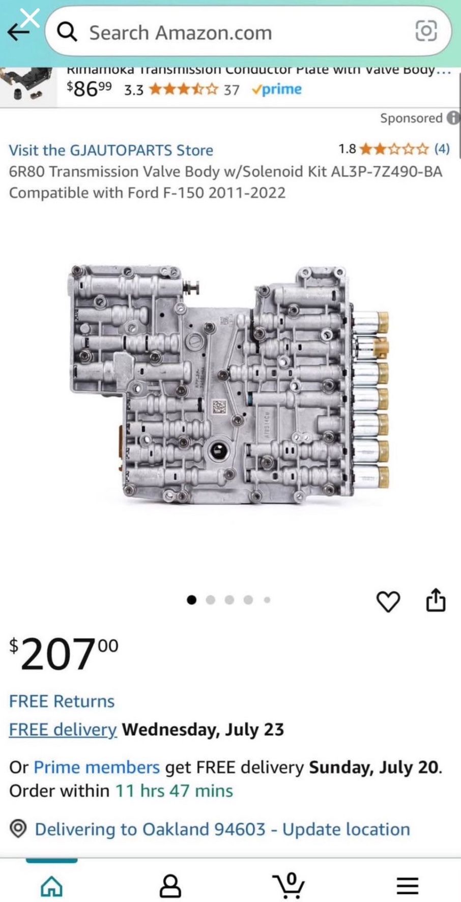 Transmission Valué Body For Ford 
