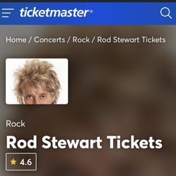 Rod Stewart Tickets Section 207 $50 For Both