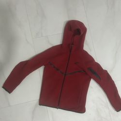 Nike Tech Fleece red zip up hoodie 