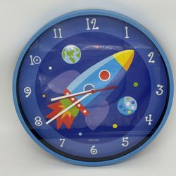 New Olive Out Of The World Kids Clock Rocket 12 Inches