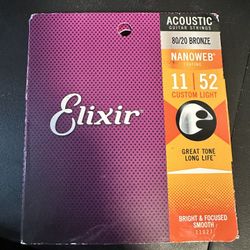 Elixir acoustic Guitar strings 11/52