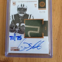 ArDarius Stewart Rookie Numbered Auto And patch