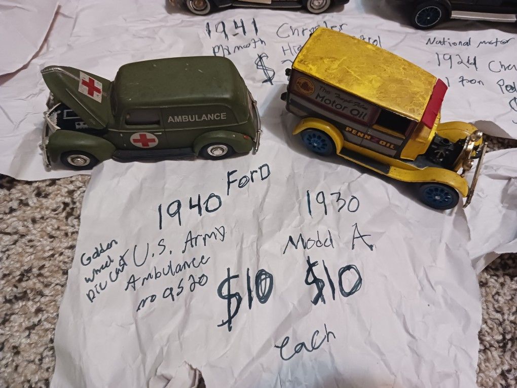 Vintage Diecast Cars Prices In Pics Or Take All $120