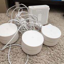 Google WiFi (2016 Model) 3 Pack with Arris Modem