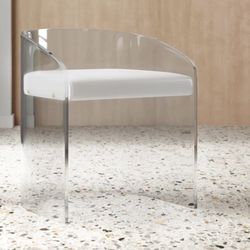 Acrylic Chair - Lolley Upholstered Barrel Chair
