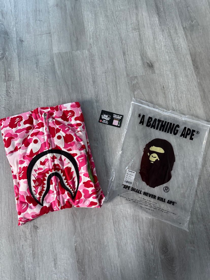 *NEW* Pink Bape ZipUp Sizes Small, Medium, Large 100% Authentic Comes With Receipt