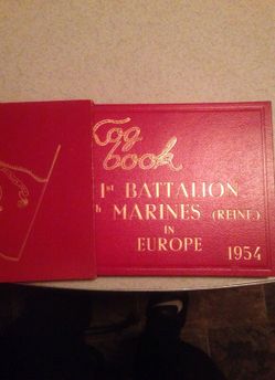 1st BATTALION 8TH MARINES LOG BOOK IN EUROPE 1954