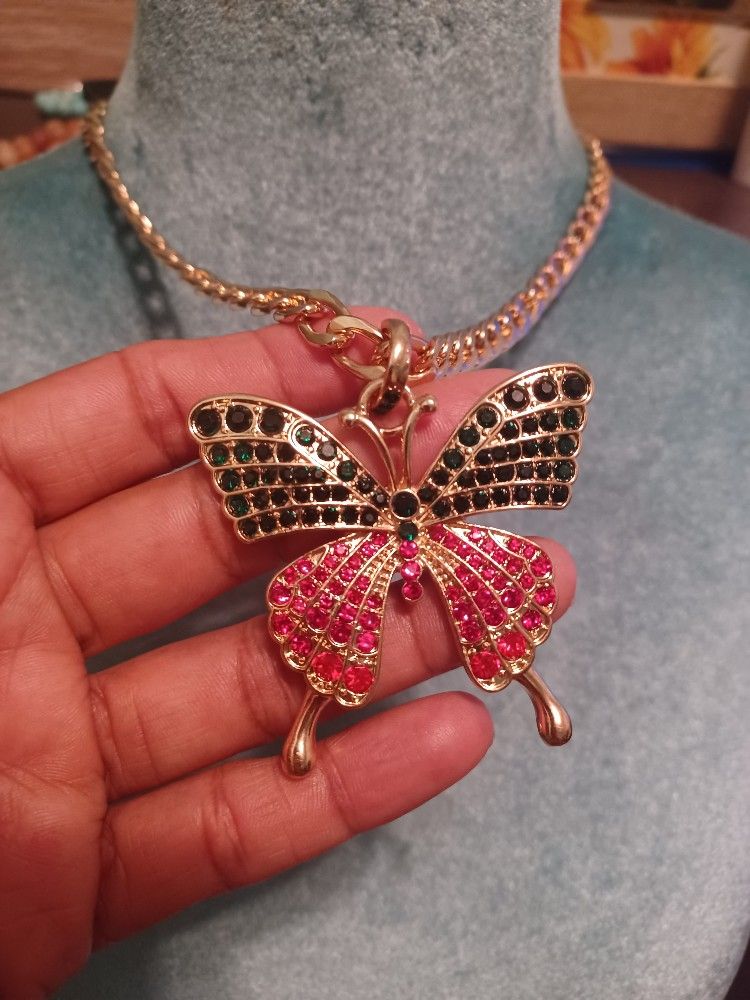 Butterfly Pendant Necklace 
