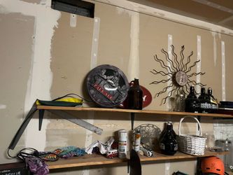 Beer sign and misc items