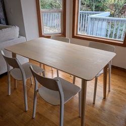 Ikea LISABO Table With JANINGE chairs Dining Table