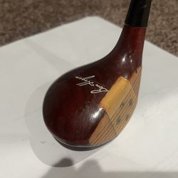 Rare Ben Hogan Precision Persimmon 2 Wood with true temper rocket shaft