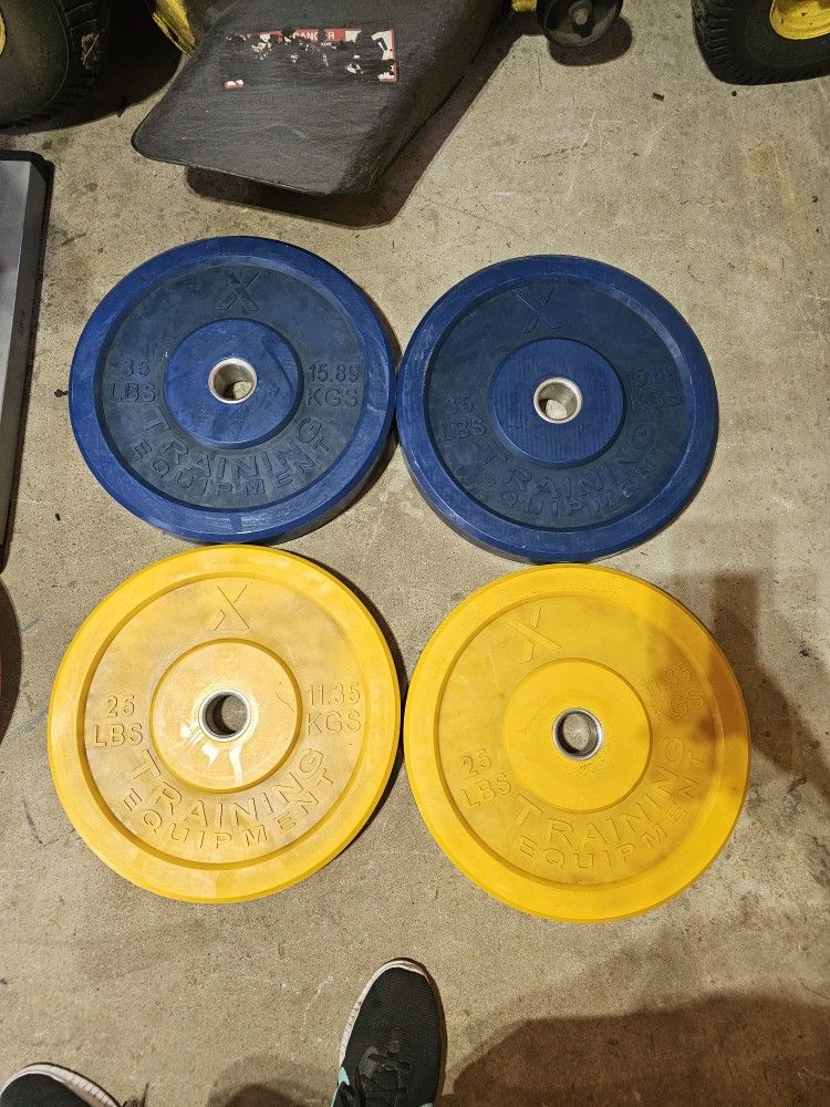 120lbs rubber bumper Olympic 2" weights