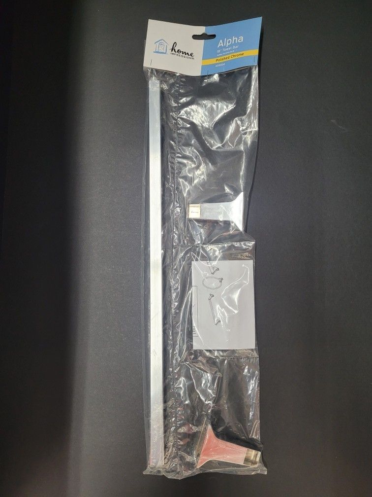 Home Impressions Alpha 24" Polished Chrome Towel Bar