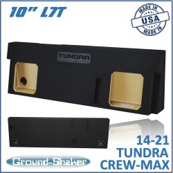 black 10" dual sealed l7t sub box, fits 14-21 toyota tundra crew-max