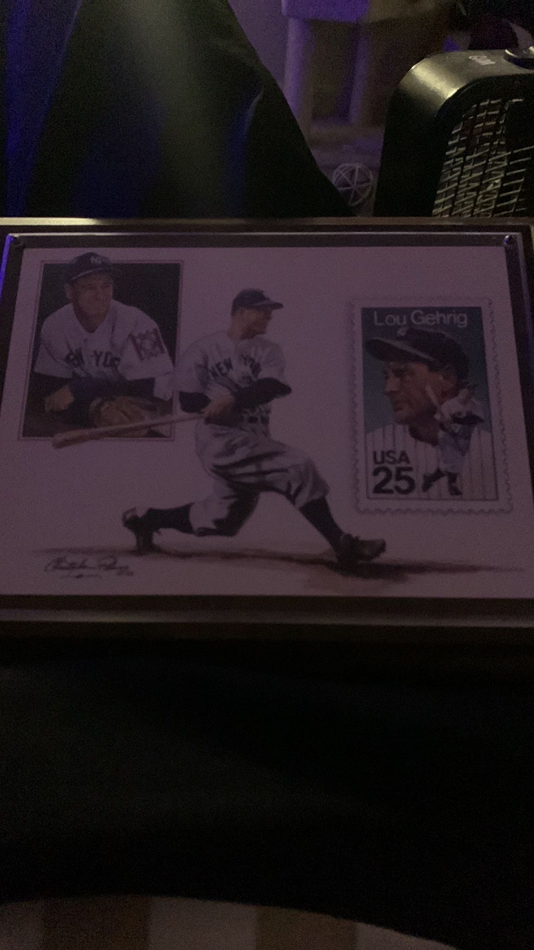 Old Lou Gehrig signed photo