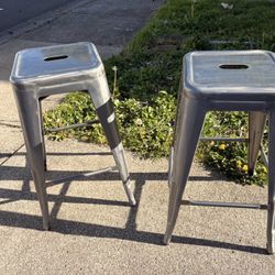 Metal Bar Stools (Set of 2)