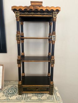 Black Asian Inspired Decorative Shelf