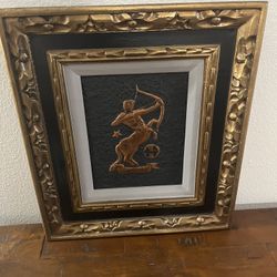 Sagittarius zodiac sign, a centaur copper  archer