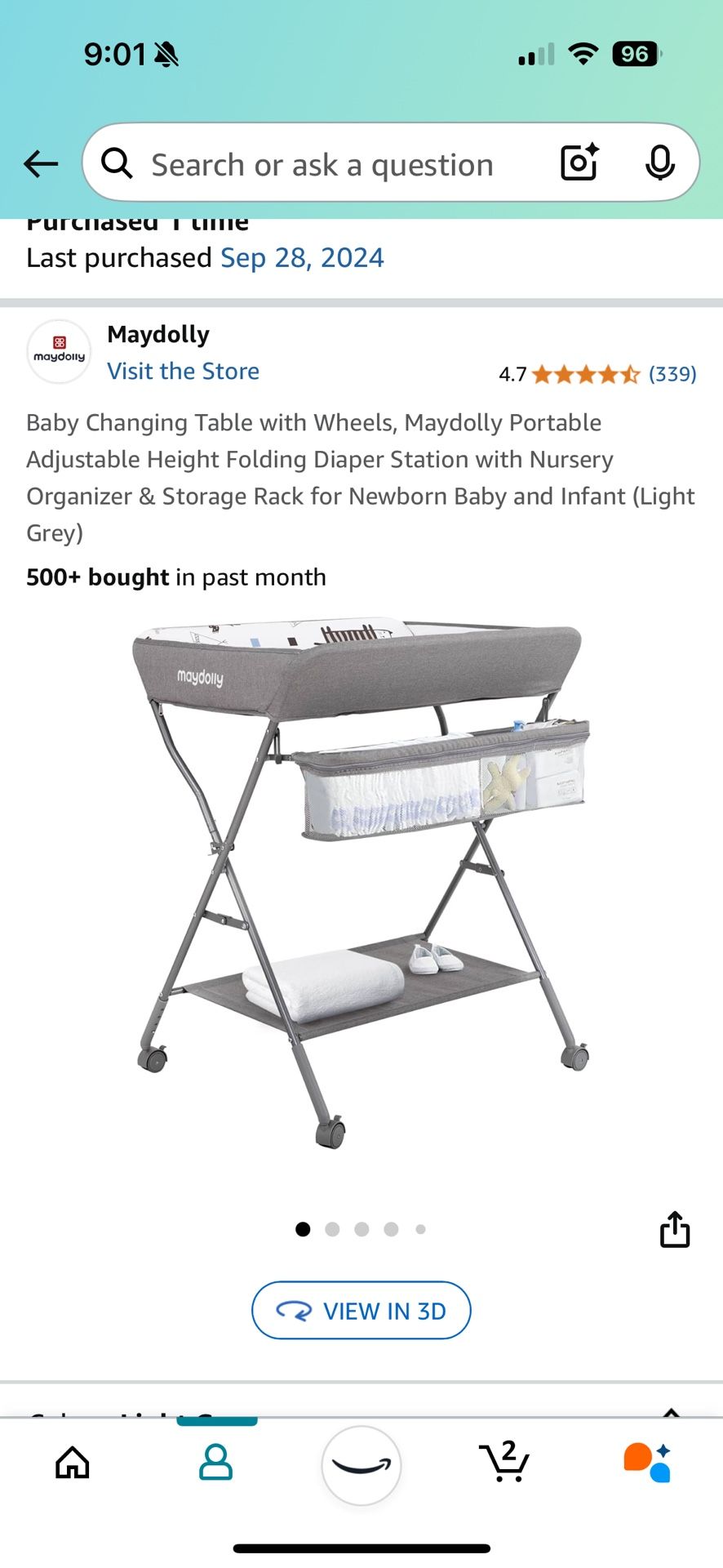 Changing Table (height Adjustable)
