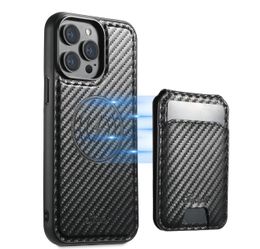 iPhone 16 Pro Max Magsafe Carbon Fiber Wallet And Case 