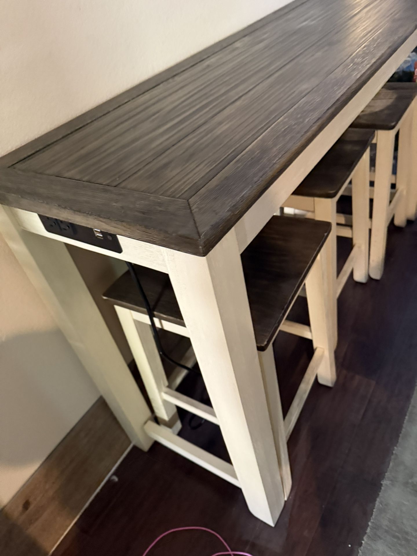 Console Table With Matching Stools