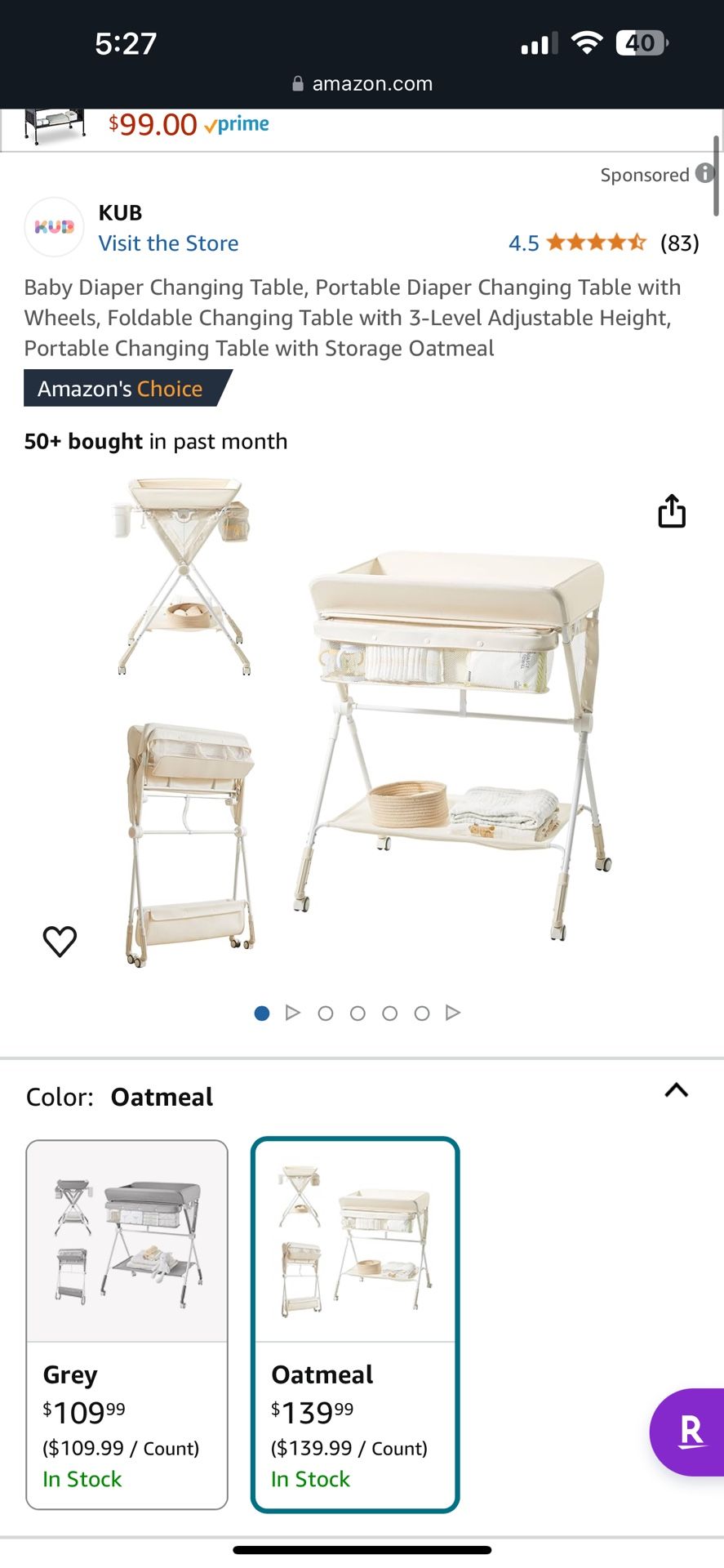 New Changing Table 