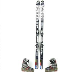 185 cm Salomon Crossmax skis + boots package 185cm all mountain snowskis w binding used skiis mens skies men's skiis  size ski binding all mountain
