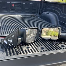 2017 Dodge Ram Oem Mirrors With Clip On Tow Mirrors