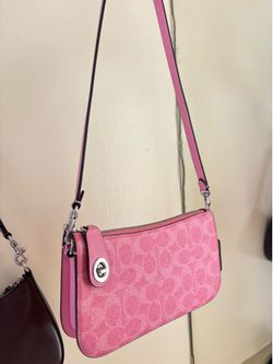 Pink Coach Penn shoulder bag