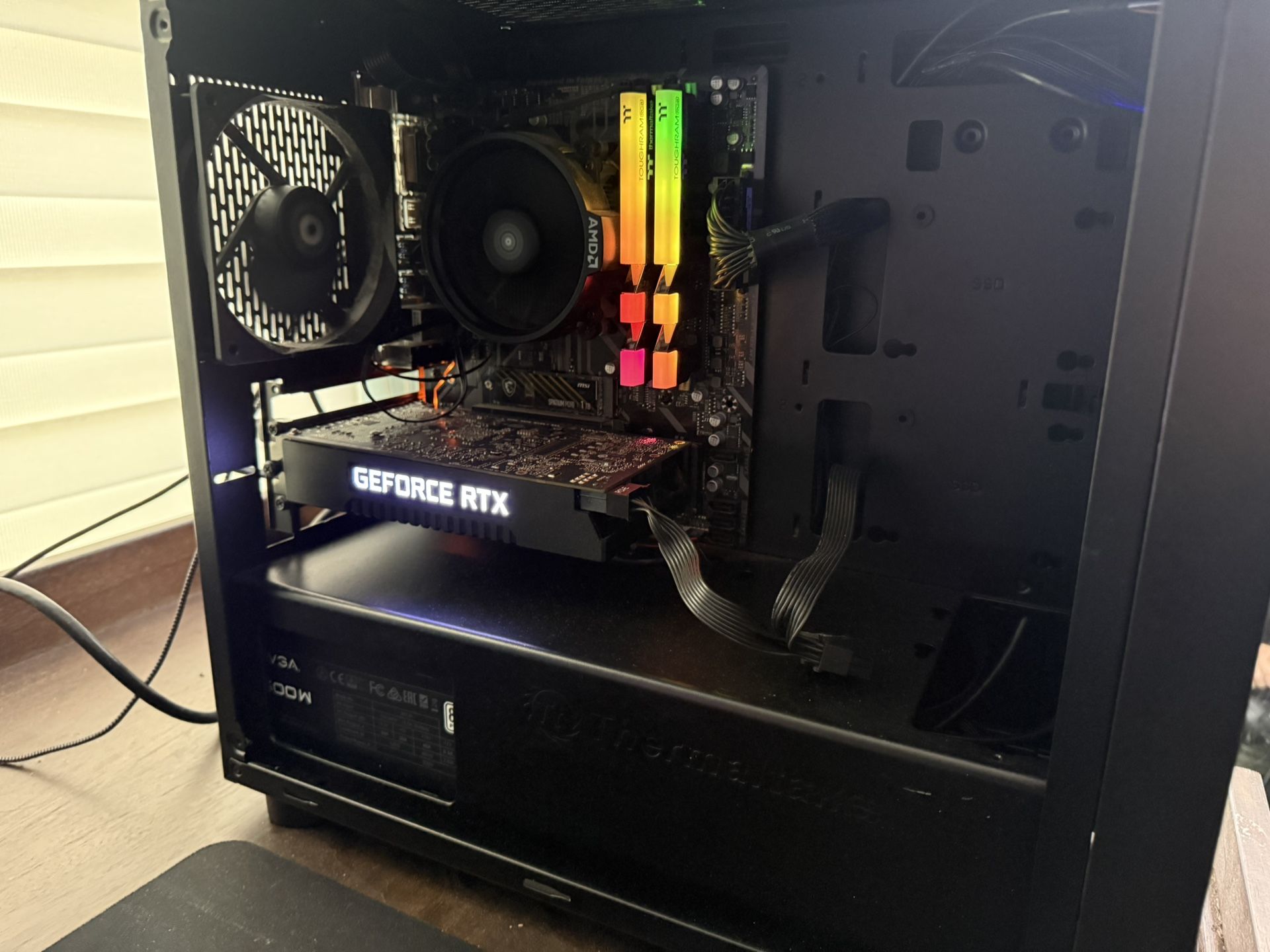 Gaming Pc With Monitor And Nice Keyboard And Mouse