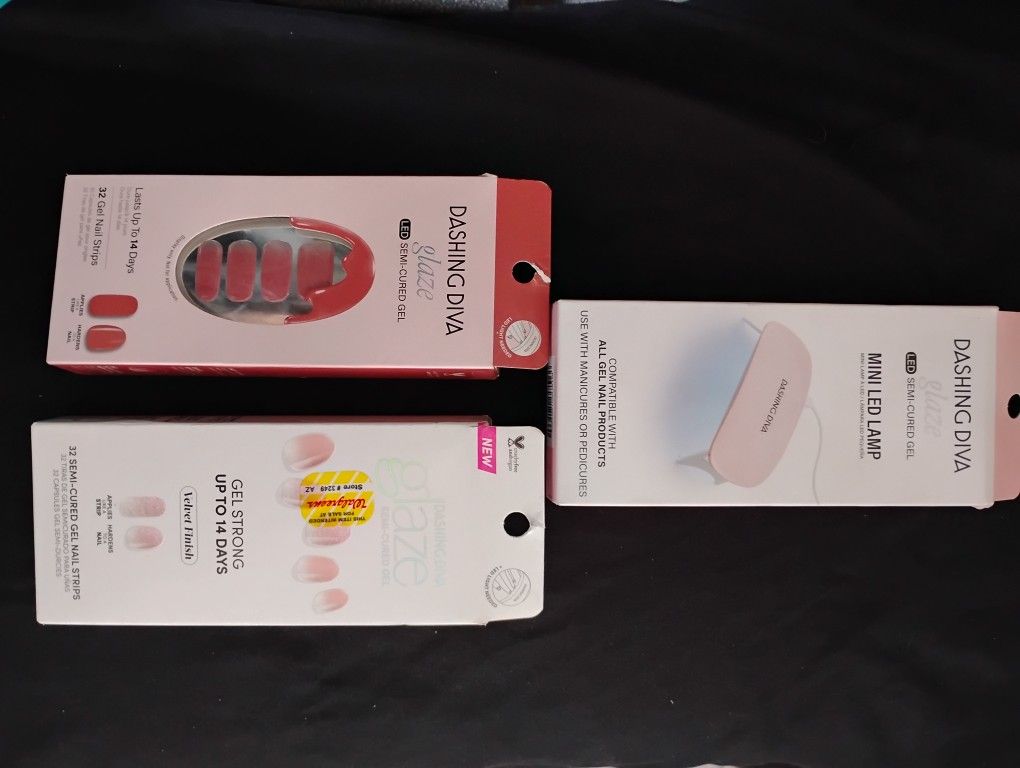 Gel Fake Nail Kit With Led Lamp