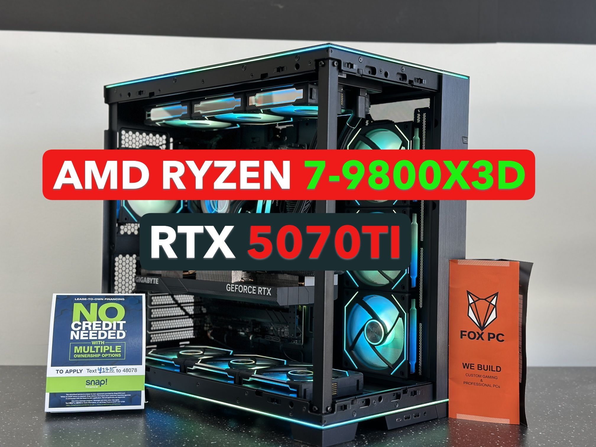 π¦ FOX 92 π¦ FOX CUSTOM GAMING PC | DESKTOP | TOWER | AMD RYZEN 7-9800X3D | NVIDIA RTX 5070Ti | 64 GB DDR5 RAM | 2 TB NVME SSD | WINDOWS 11