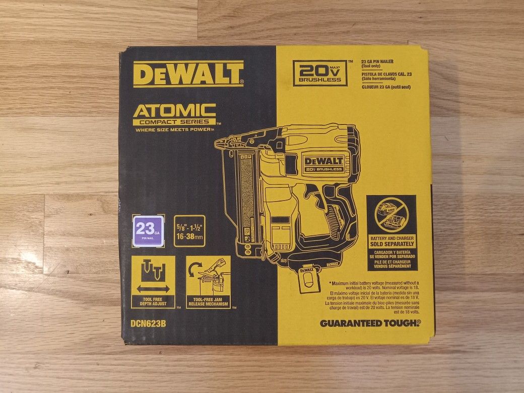 Dewalt 20V Atomic 23GA Pin Nailer