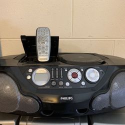 Philips  boom box CD and cassette with remote