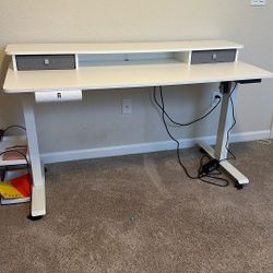 Sitting/standing Desk With Office Chair 