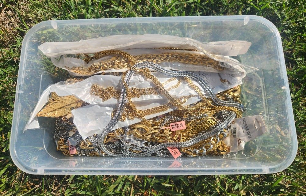 Bin Of Brand New Estate Jewelry Over 100 Pieces