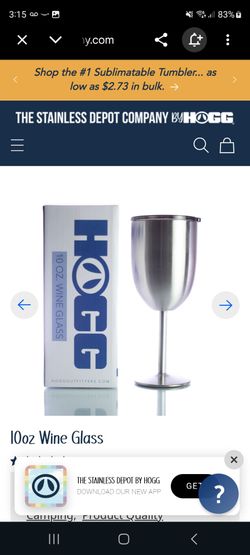 HOGG 10 oz. Wine Glass from Hogg Outfitters.