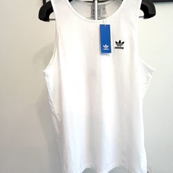 NWT Adidas Tank Top Mens Medium White Sleeveless Shirt Size Medium