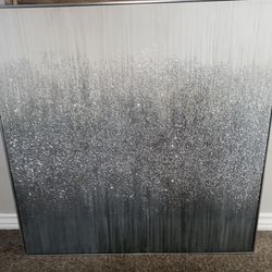 Beautiful Canvas Embellished Glittery Wall Art 40x40 New