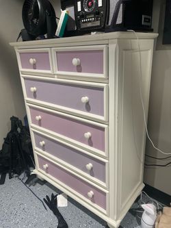 White and Purple Dressers