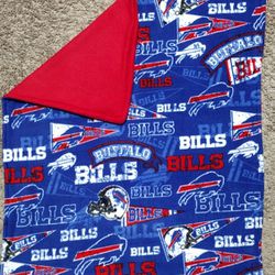 Handmade Buffalo Bills Fleece Baby Blanket 