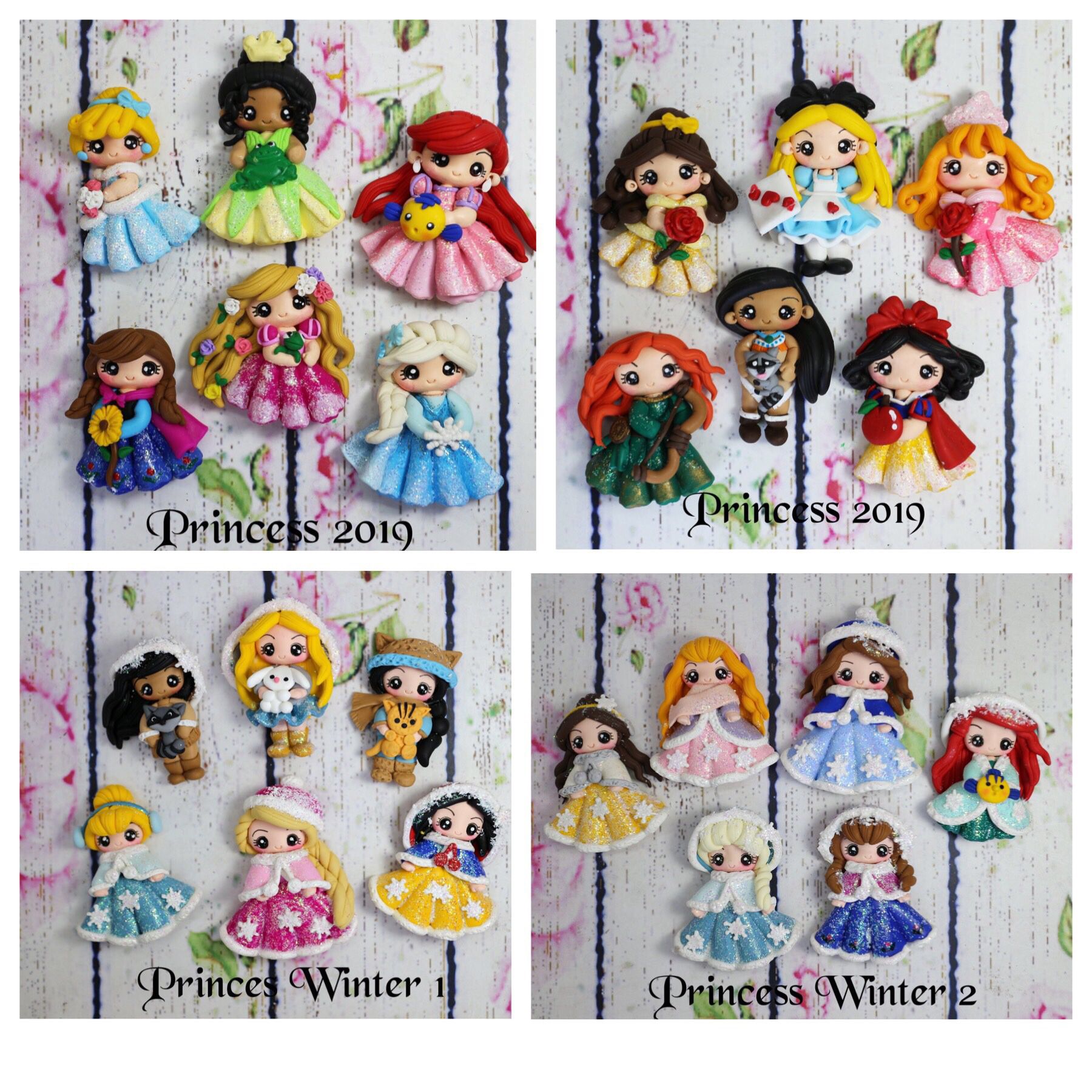 Clay dolls for bow centers, girl hair accessories, magnets, badge holders, keychains, charms, etc $4.00 ea
