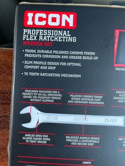 Icon standard flex head wrench set