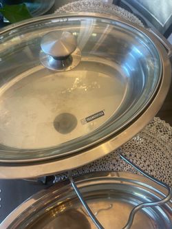 Tramontina Stainless Steel Oval Chafing Dish Buffet Server 4.2 Qt