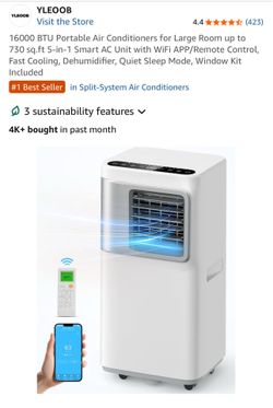 Portable air conditioner 16000 BTU